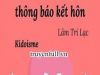 Chiến Thần Về Nhà Thông Báo Kết Hôn